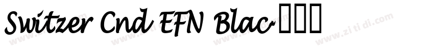Switzer Cnd EFN Blac字体转换